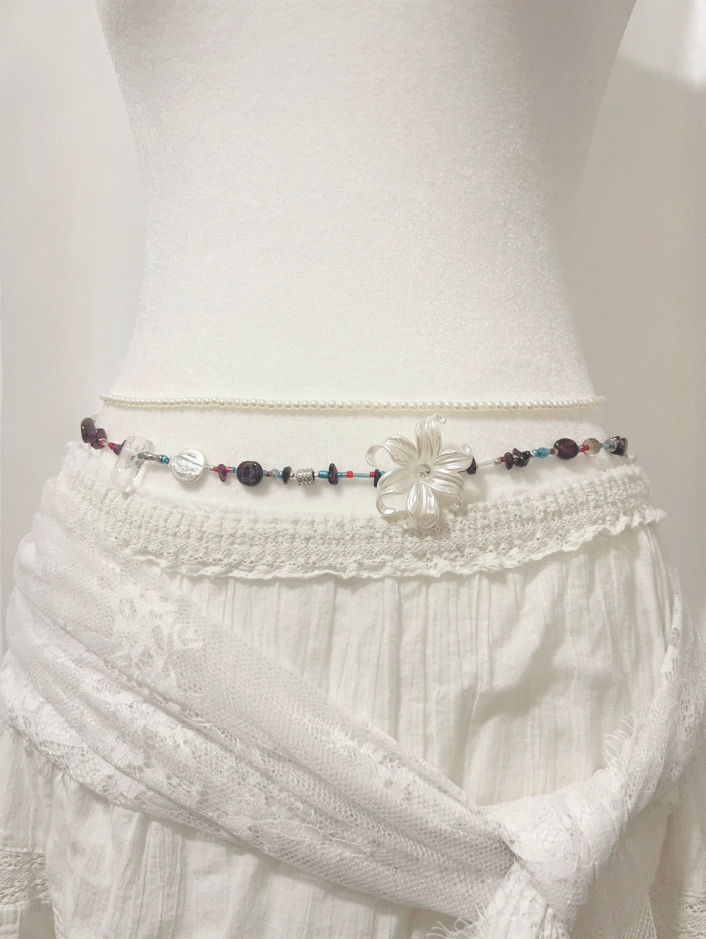 Conjunto de cuentas de cintura Flora