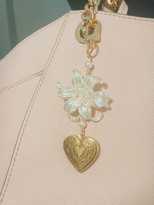 Iris Flower Bag Charm