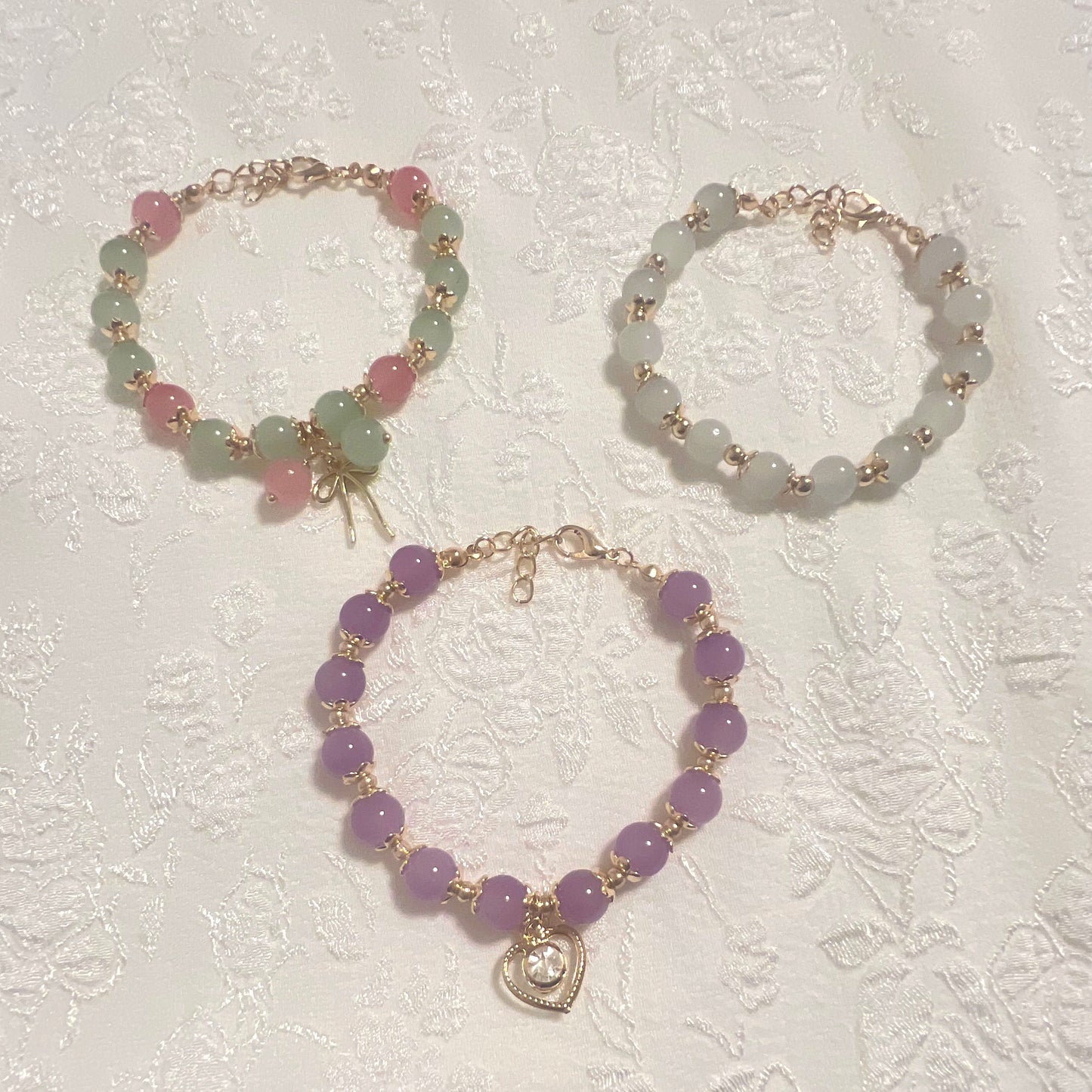 Randomized Glass Bead Bracelets | Set of 3