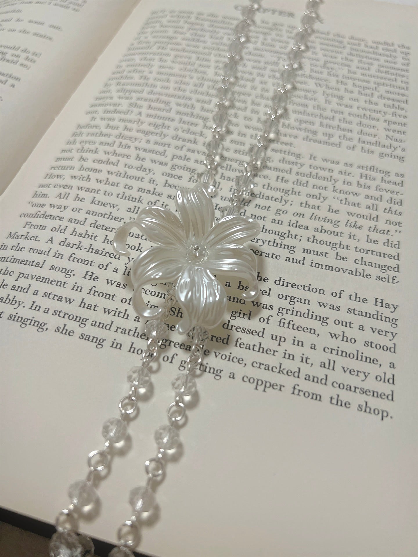 Crystalline Bead Iris Necklace