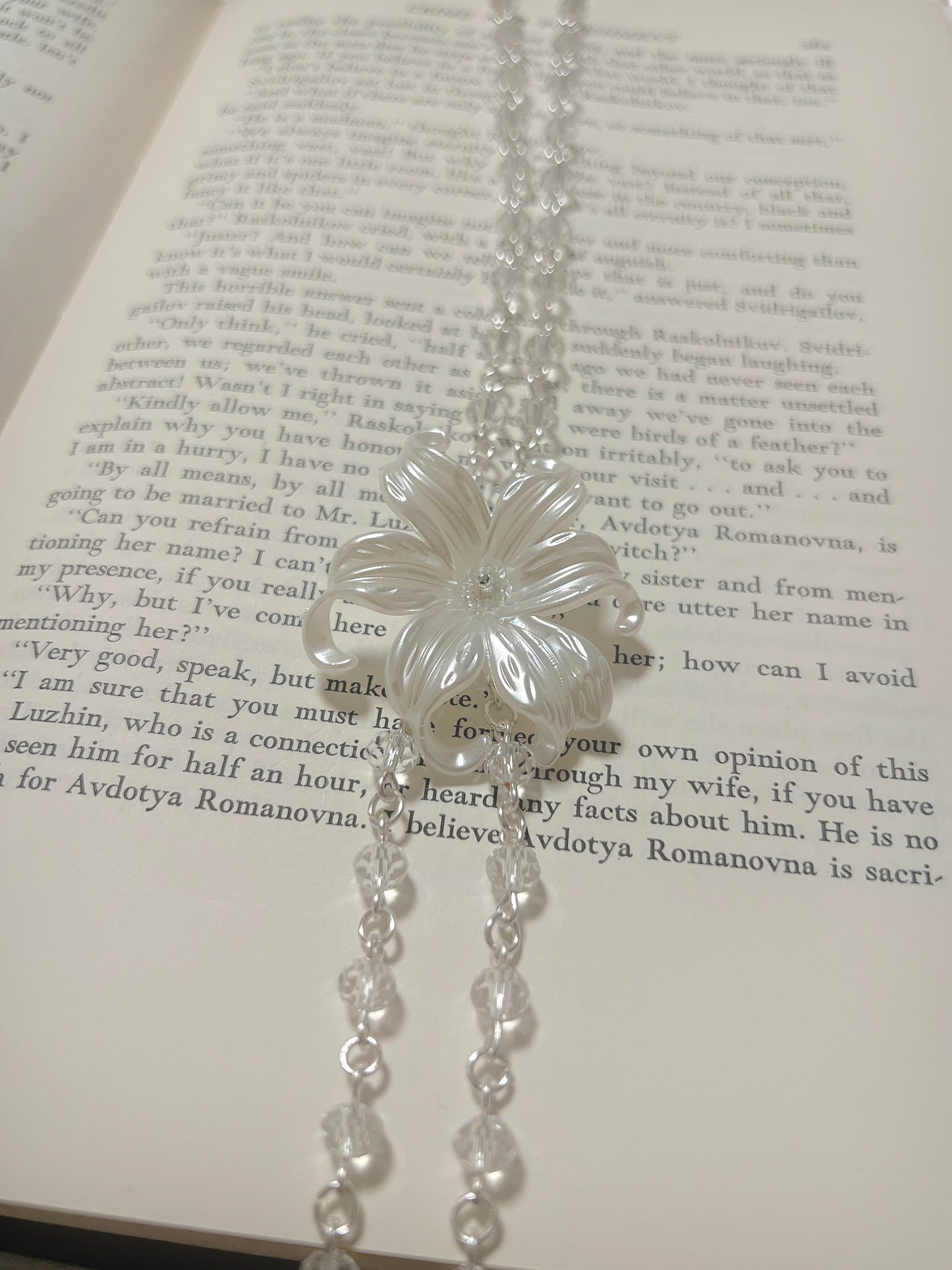 Crystalline Bead Iris Necklace