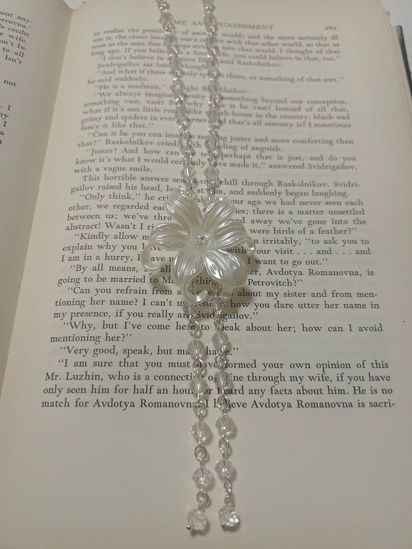 Crystalline Bead Iris Necklace