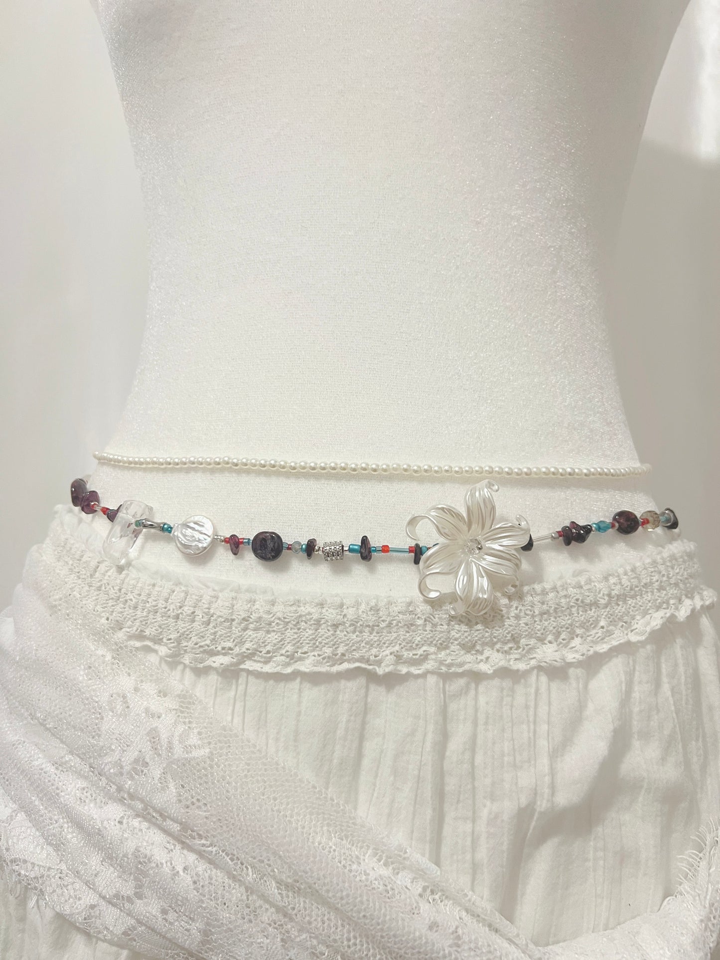 Conjunto de cuentas de cintura Flora