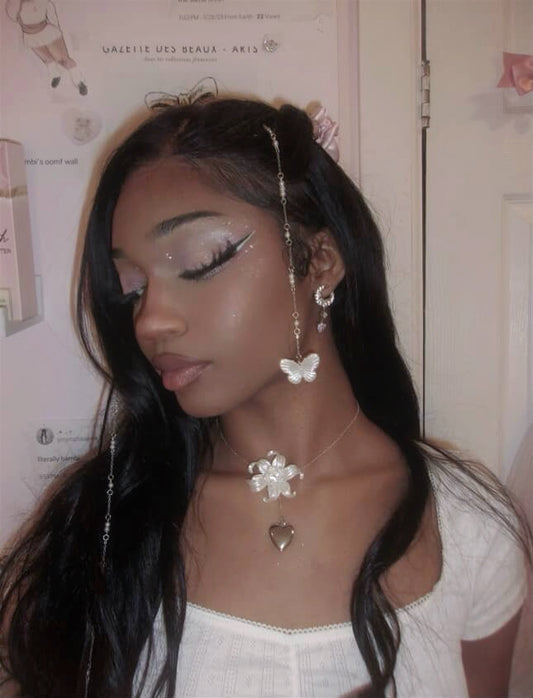 Silver Pearl Hair Charms | Set of 2