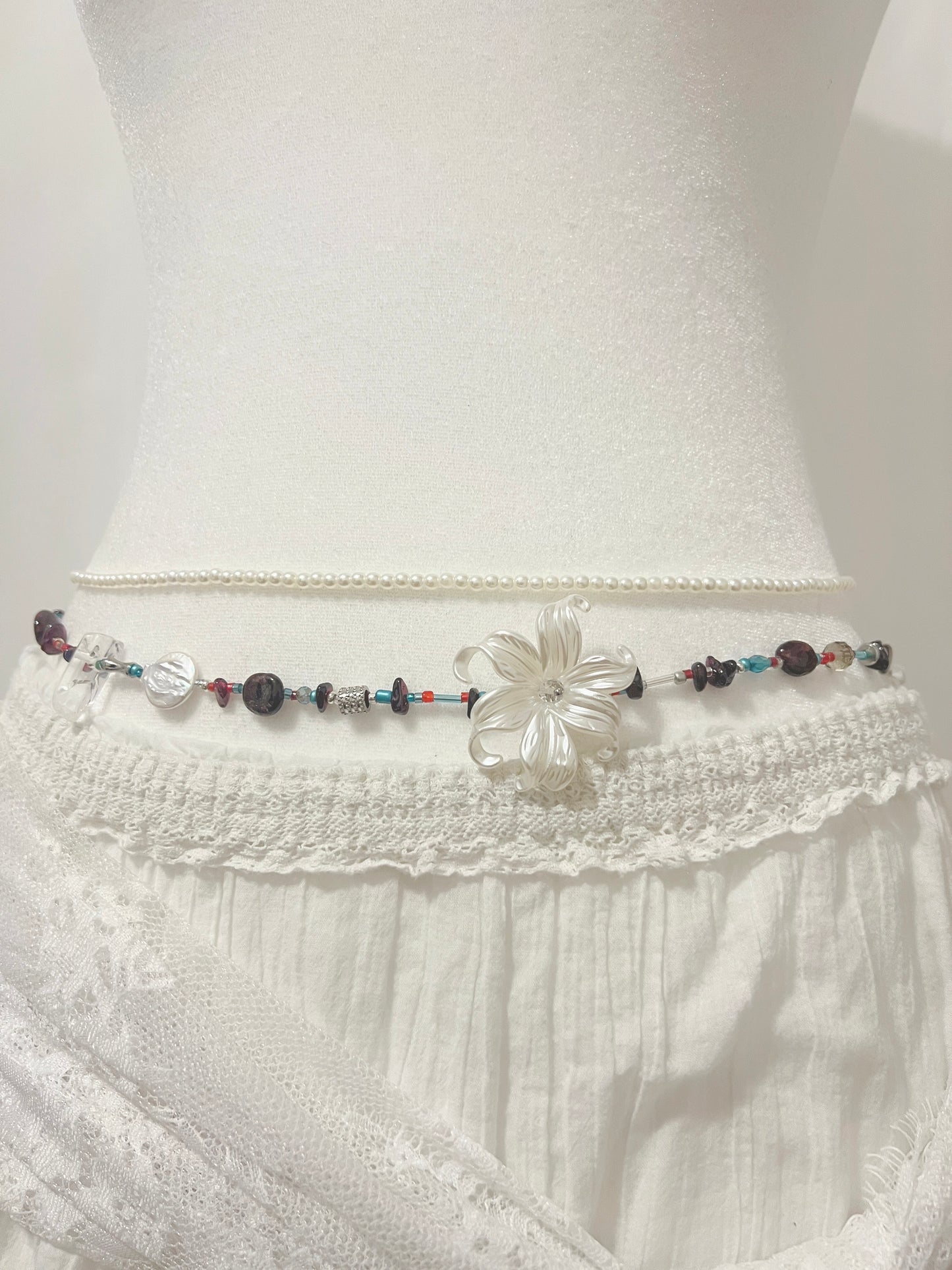 Conjunto de cuentas de cintura Flora